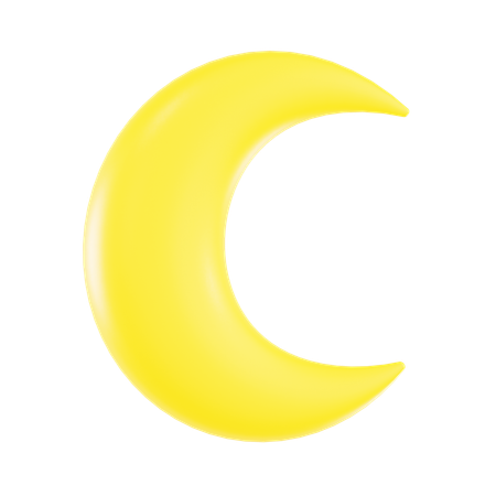 Luna creciente  3D Icon