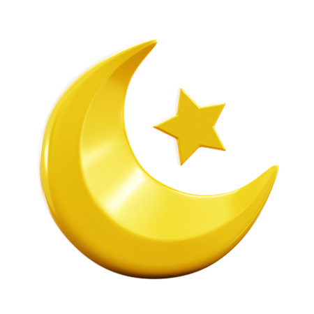 Luna creciente  3D Icon