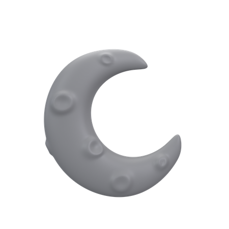 Luna creciente  3D Icon