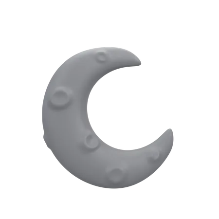 Luna creciente  3D Icon