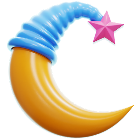 Luna dormida  3D Icon