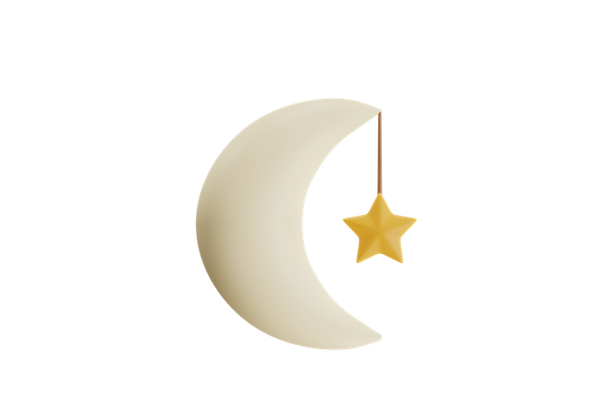 Estrella Lunar  3D Icon