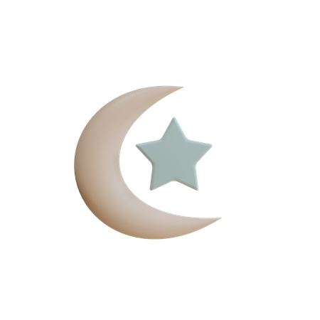 Estrella Lunar  3D Icon