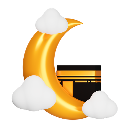 Luna kaaba nube  3D Icon