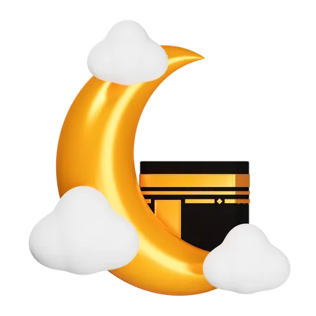 Luna kaaba nube  3D Icon