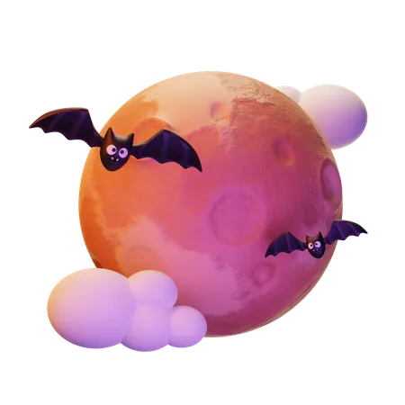 Luna llena  3D Icon