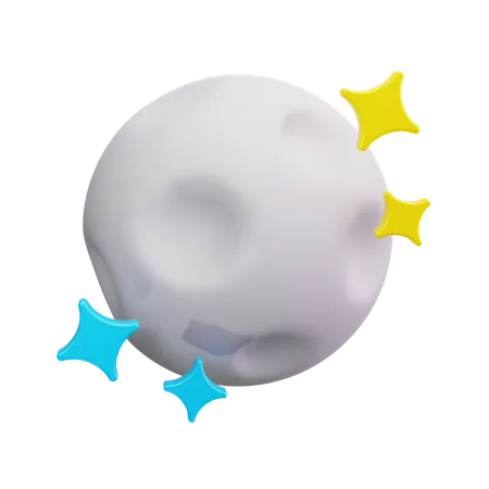 Luna llena  3D Icon