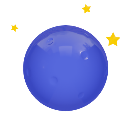 Luna llena  3D Icon