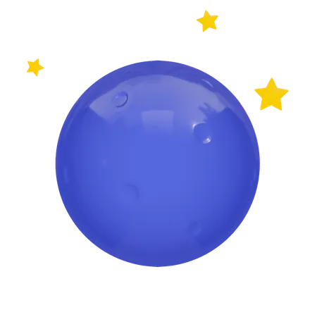 Luna llena  3D Icon