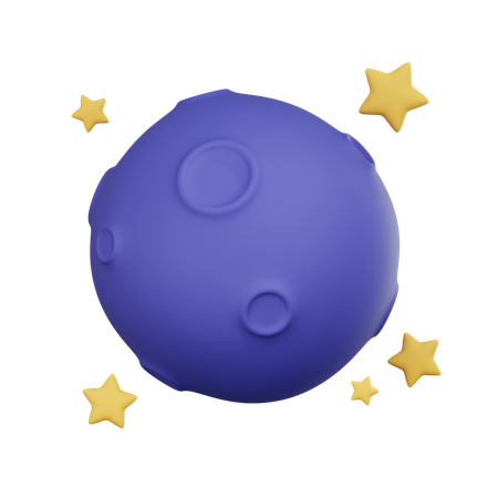 Luna llena  3D Icon