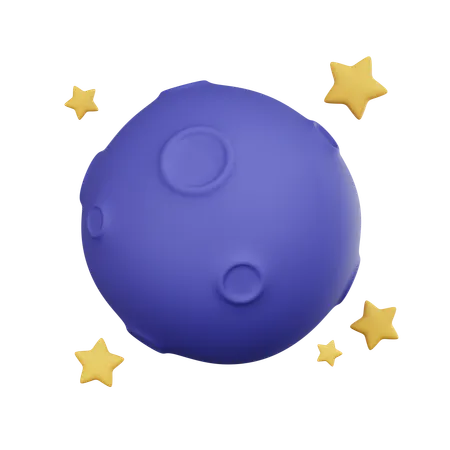 Luna llena  3D Icon