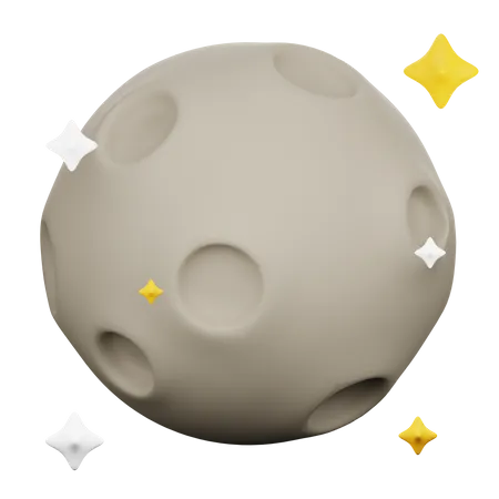 Luna llena  3D Icon