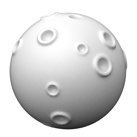 Luna llena  3D Icon