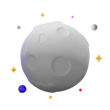 Luna llena  3D Icon