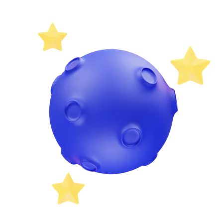 Luna y estrella  3D Icon