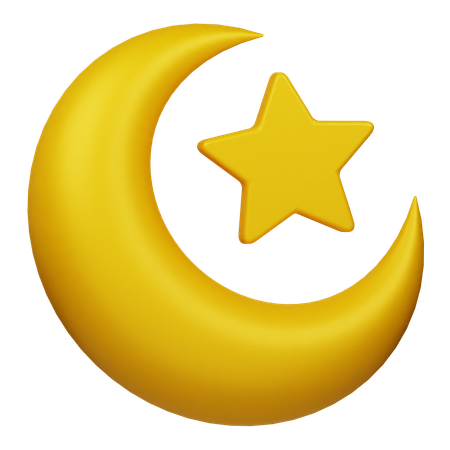 Luna y estrella  3D Icon