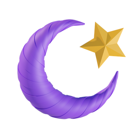 Luna y estrella  3D Icon