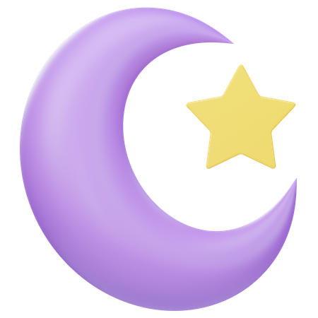 Luna y estrella  3D Icon