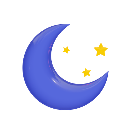 Luna y estrella  3D Icon