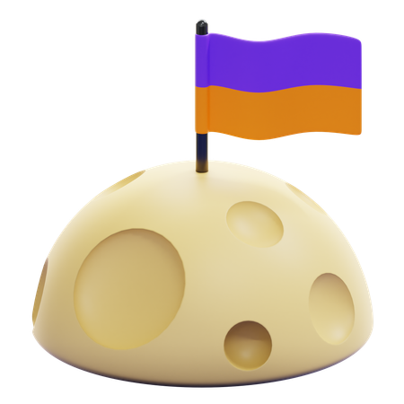 LUNAR FLAG  3D Icon