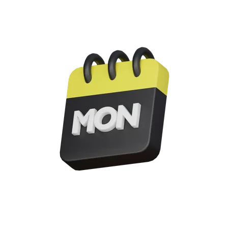 Lundi  3D Icon