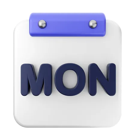 Calendrier du lundi  3D Icon