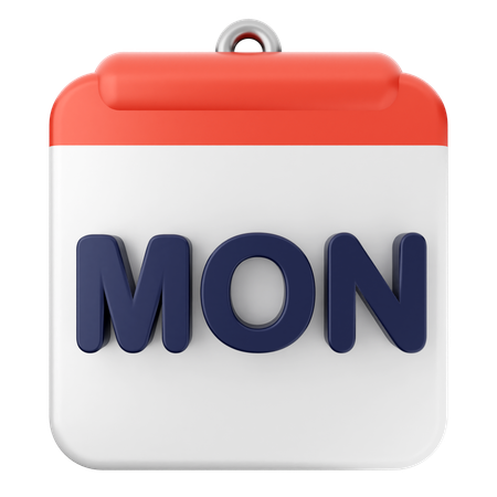 Calendrier du lundi  3D Icon