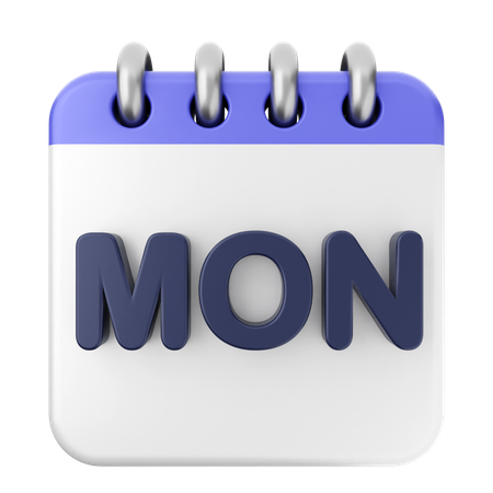 Calendrier du lundi  3D Icon