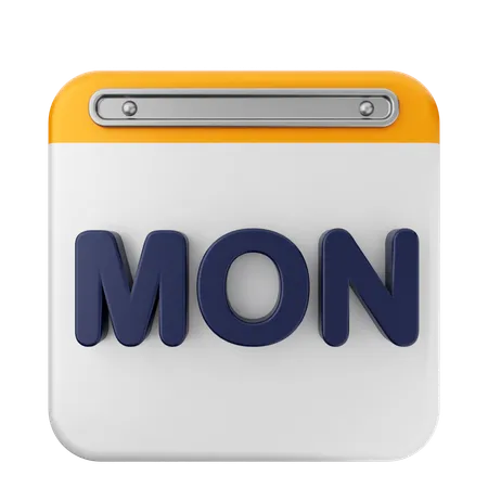 Calendrier du lundi  3D Icon