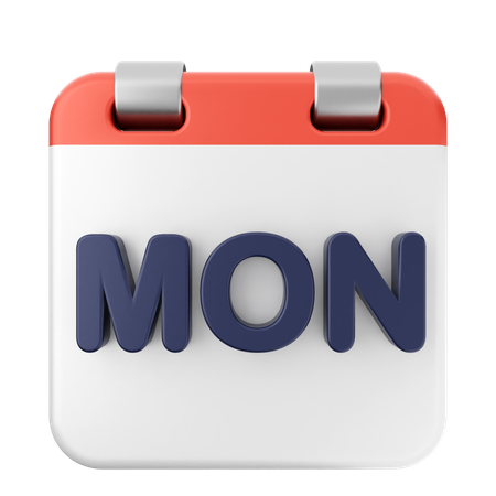 Calendrier du lundi  3D Icon