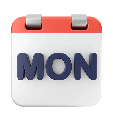 Calendrier du lundi  3D Icon