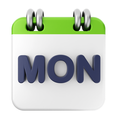 Calendrier du lundi  3D Icon