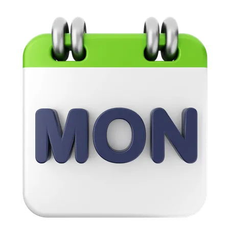 Calendrier du lundi  3D Icon