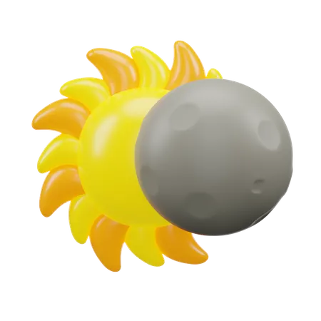 Éclipse de lune  3D Icon