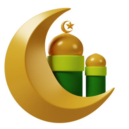 Lune et dôme  3D Icon