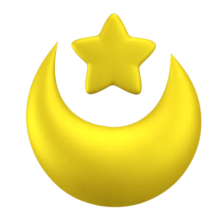 Étoile de lune  3D Icon
