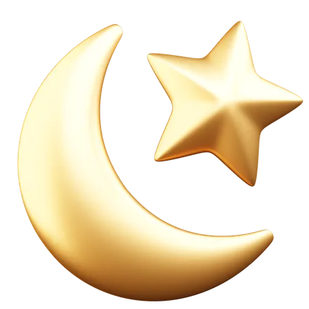 Lune étoile  3D Icon