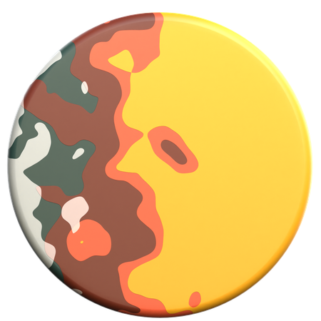 Forme géométrique de la lune  3D Icon