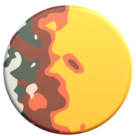 Forme géométrique de la lune  3D Icon