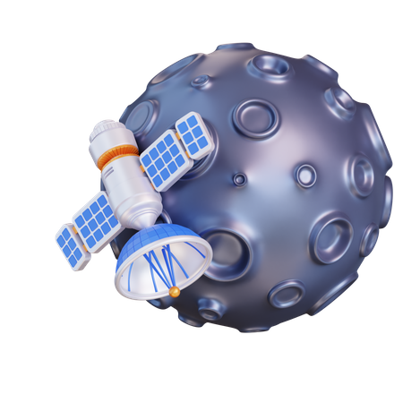 Lune, satellite  3D Illustration
