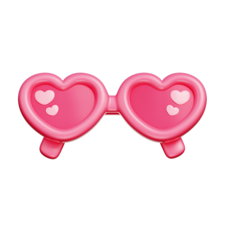 Lunettes coeur  3D Icon