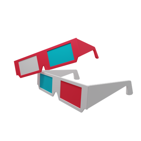 Lunettes de cinéma 3D  3D Illustration