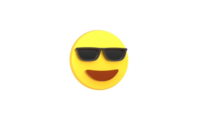 Lunettes de soleil qui rit emoji  3D Emoji
