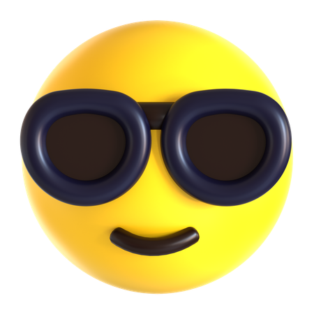 Lunettes de soleil visage souriant  3D Icon