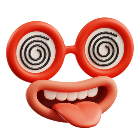 Lunettes et bouche  3D Icon