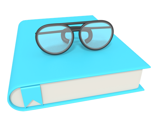 Lunettes et livres  3D Icon