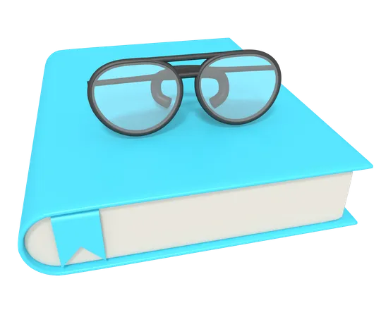 Lunettes et livres  3D Icon