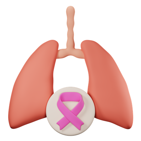 Lung cancer  3D Icon