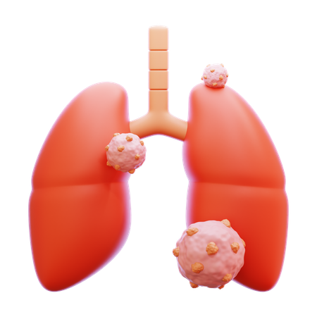 Lung Cancer  3D Icon