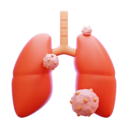 Lung Cancer  3D Icon